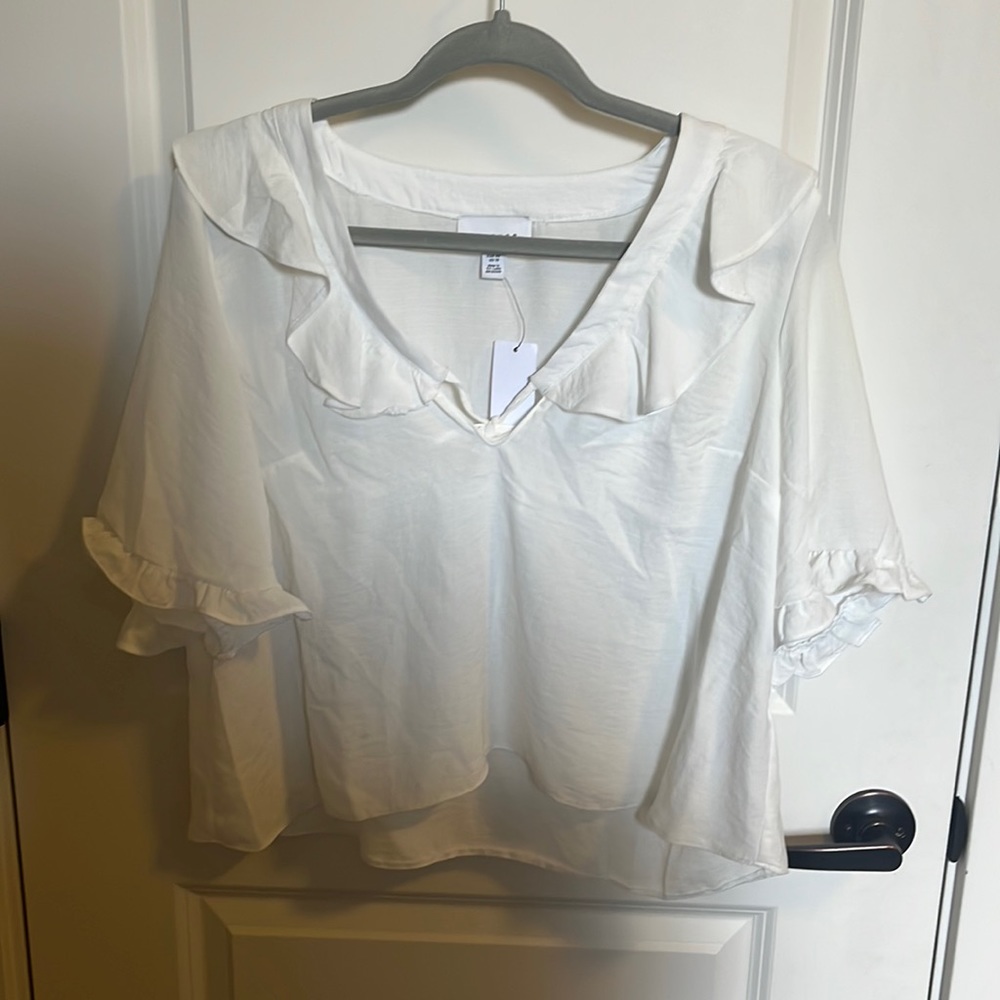White linen blouse